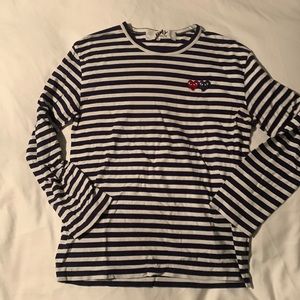 Striped long sleeve.